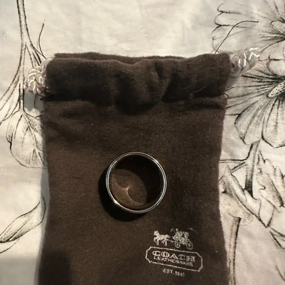 Coach Silver Intricate Jewelry Ring